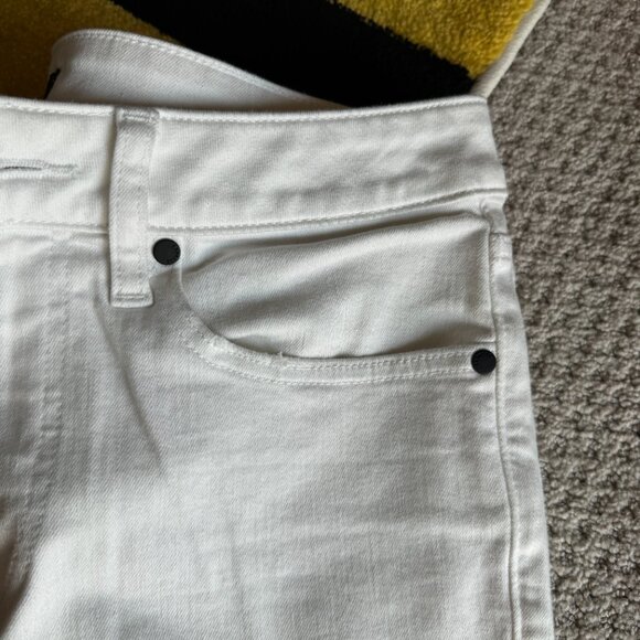 Express Mens White Ripped Skinny Jeans - Picture 4 of 9
